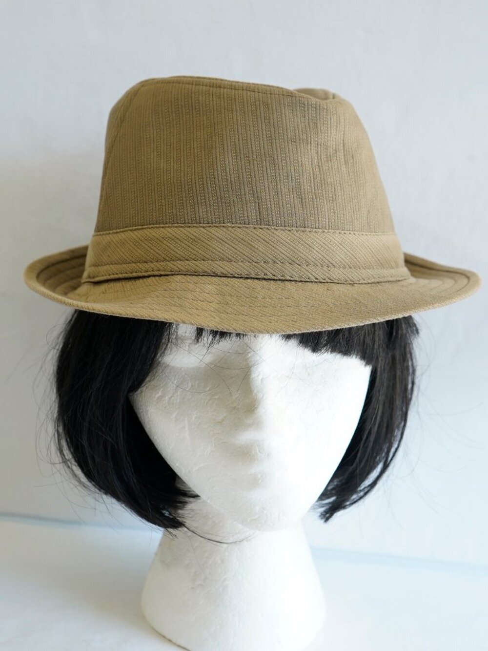Vintage Fedora Hat Beige 100% Cotton hat - Picture 3 of 9